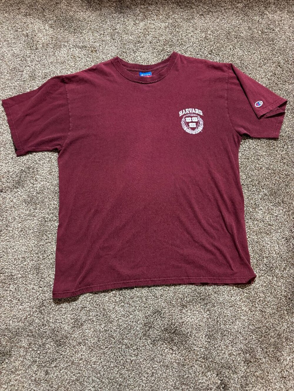 Champion Harvard Graphic T-Shirt in Maroon - XL